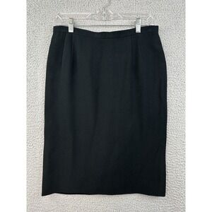 Valentino Boutique Black Pencil Skirt Size 12 Knee Length Back Zip